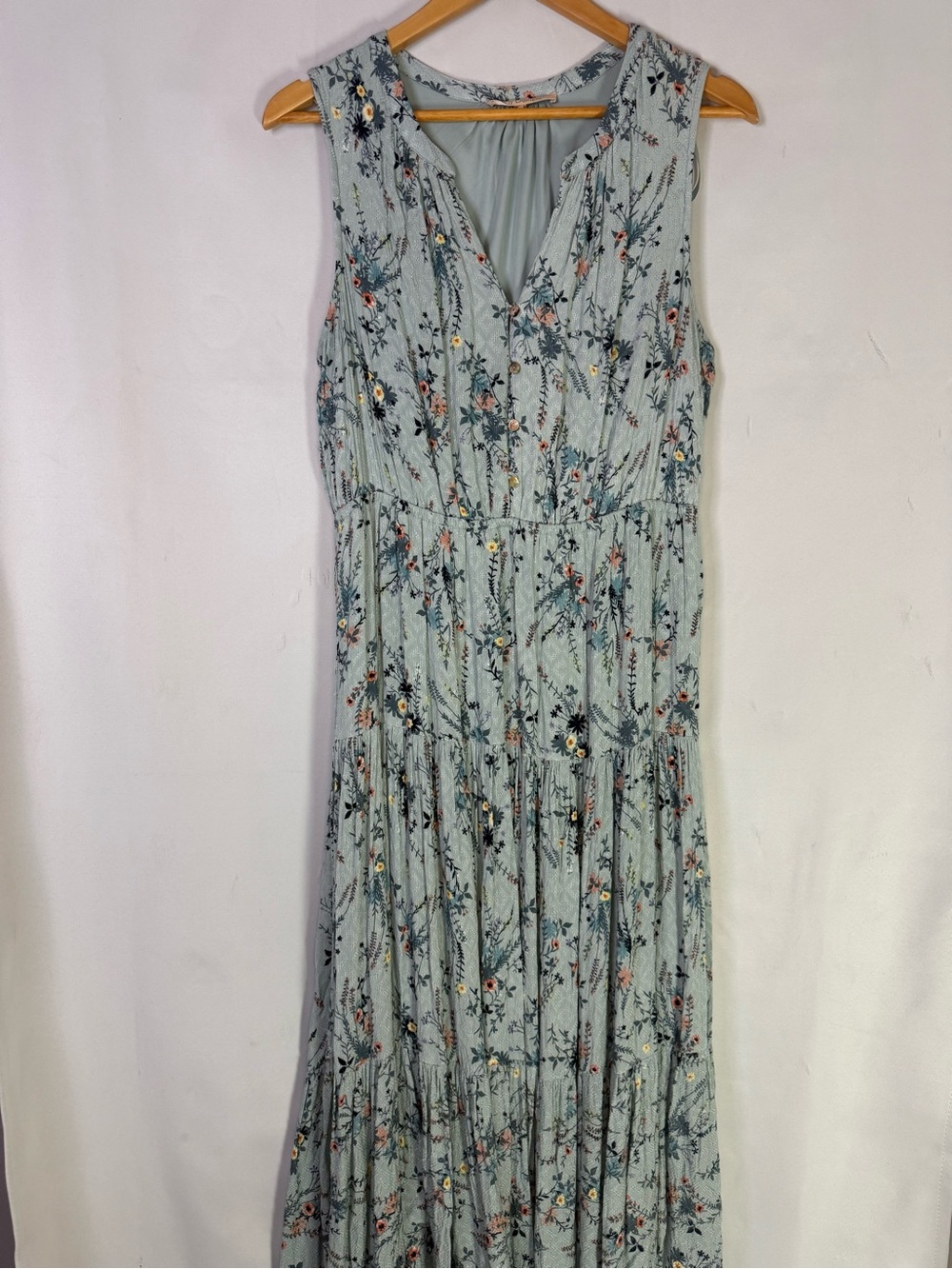 My Danielle - Light Blue Floral Sleeveless Maxi Dress - Size L